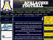 Tablet Screenshot of apalacheefootball.com